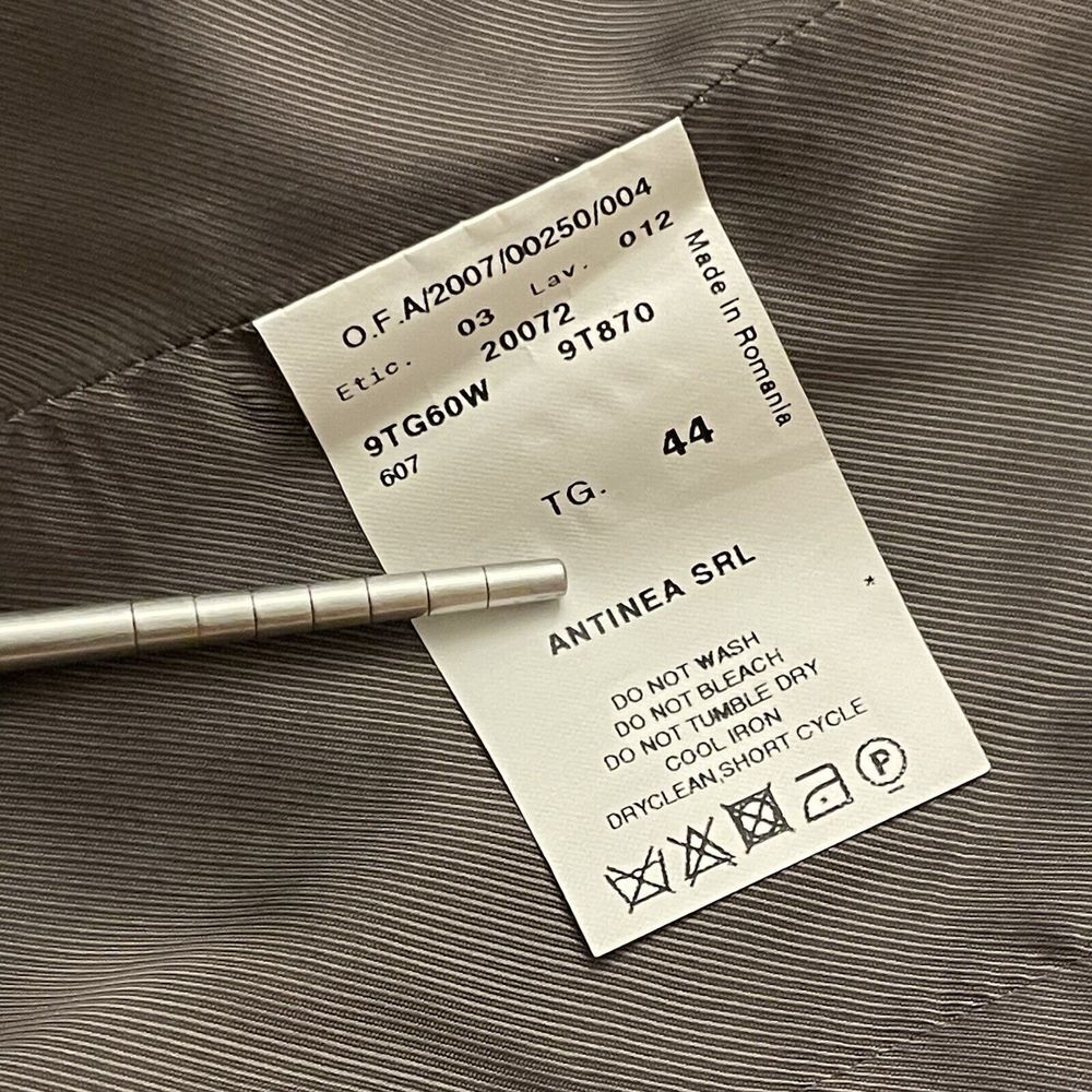 Armani Collezioni Light Brown Corduroy Moto Zip Jacket Size 8 Pockets - Picture 4 of 13